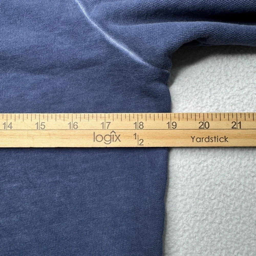 Veronica Beard Jeans Sweatshirt Womens XS Blue Pima Cotton Puff Sleeve Crewneck - Picture 6 of 8